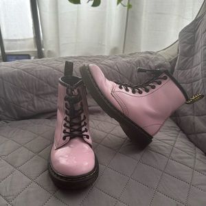 Dr. "Doc" Martens Junior 1460 Lace Up Boots Pale Pink Patent US Child Size 12